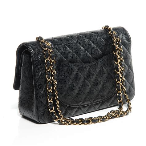 chanel black caviar shoulder bag|CHANEL Caviar Quilted Medium Double Flap Black.